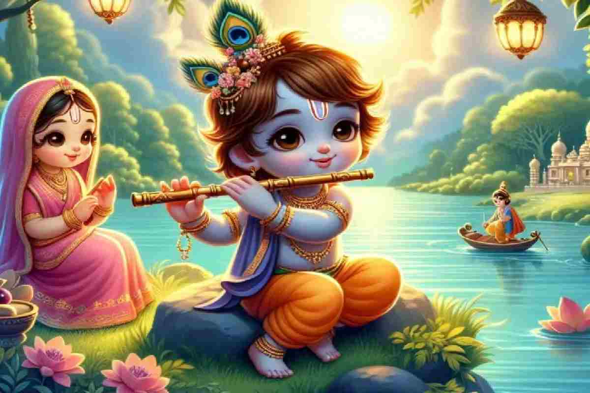 Cute Little Radha Krishna Images